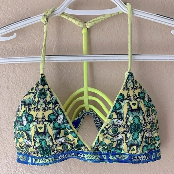 MAAJI Reversible Art Essence Print Strappy Bikini Top Size M - Picture 4 of 6